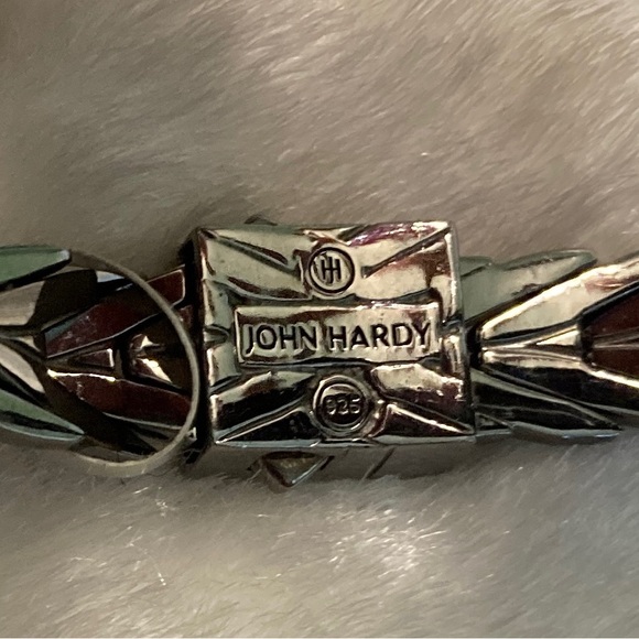 JOHN HARDY Modern Chain Diamond Chevron Link Sterling Silver Bracelet! - Picture 8 of 8